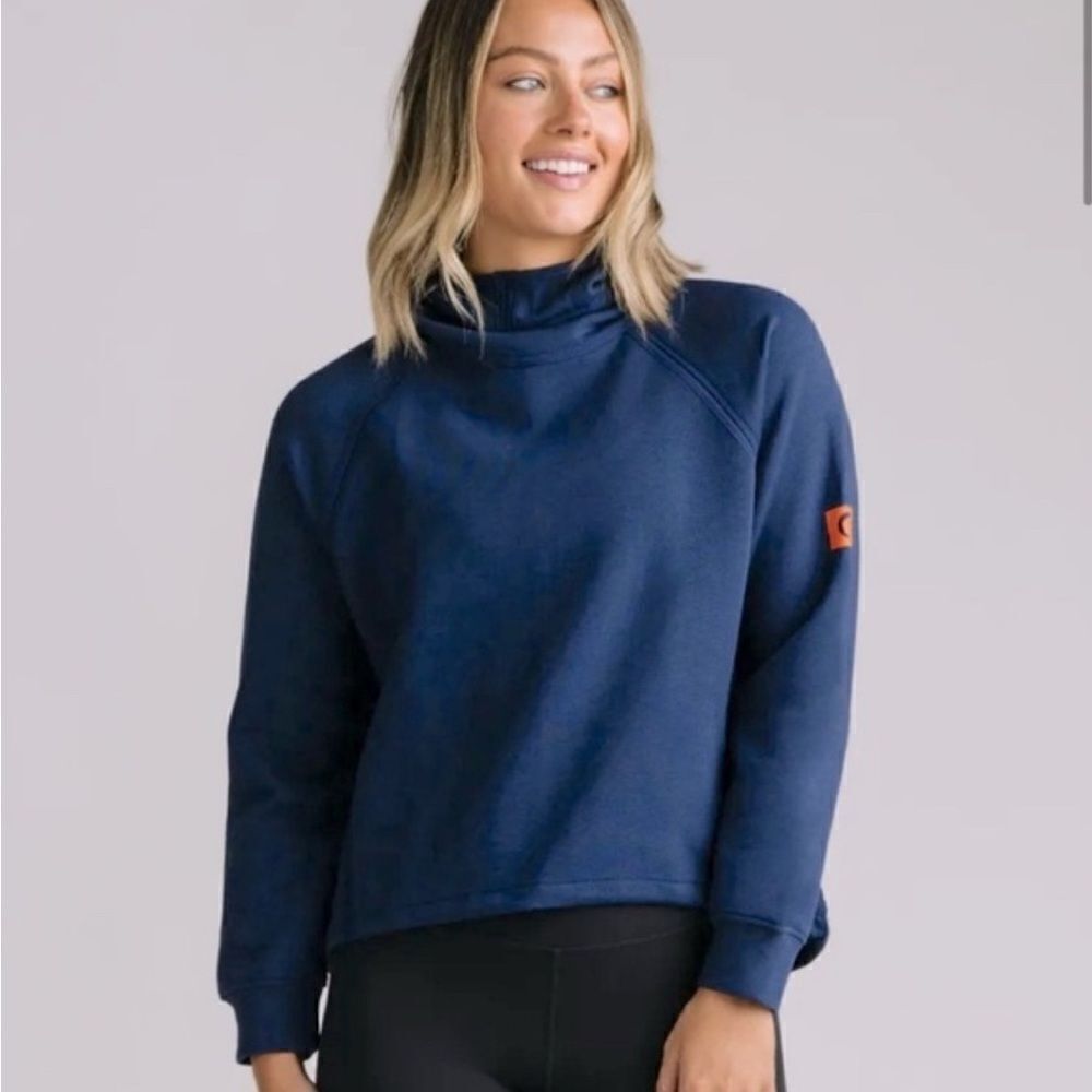Zyia Game Day Hoodie Navy Blue NEW with tags Size Large